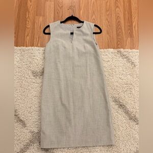 Ann Taylor Pearl Grey Melange Keyhole Shift Dress